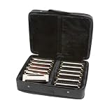 Hurricane Harps, Hot House Blues Harmonica Set, 12 Keys with Deluxe Zippered Case