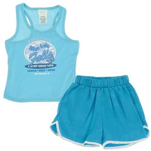 Buy Blue Lake Falls Shorty Pajamas for Girls