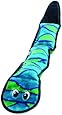 Outward Hound Kyjen  32067 Invincibles Plush Snake Stuffingless Durable Dog Toys Squeaker Toy 3-Squeakers, Small, Assorted Colors