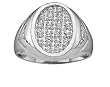 Nice 1/4 Ctw. Men's Genuine Diamond White Gold Ring