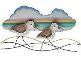 16 Two Sandpipers on Beach Metal Wall Art