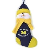 Michigan Wolverines 22 Baby Mascot Christmas Snowman Stocking - NCAA College Athletics