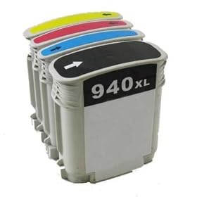 Original HP 940XL 4 Color set (Black, Cyan, Magenta, Yellow) cartridges in Retail Boxes