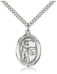 St. Christopher Golf Medal, Sterling Silver, Large, Quarter Size