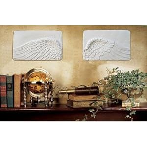 ANGEL WINGS WALL ART SCULPTURE PLAQUE HOME DECOR SET Hand Made in USA by www.NEO-MFG.com