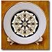 Black Diamond Flower - 8 Inch Porcelain Plate