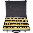 50pc Carbide Tipped 1/4" Shank Router Bit Set