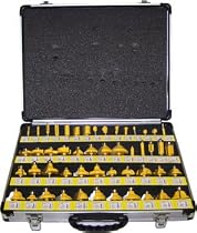 50pc Carbide Tipped 1/4" Shank Router Bit Set
