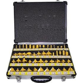50pc Carbide Tipped 1 4 Shank Router Bit Set by Workshop Tools
