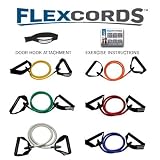 Flexcords - Resistance Bands Set | Exercise Bands | Home Gym Fitness Equipment | Workout Bands | Exercise Equipment