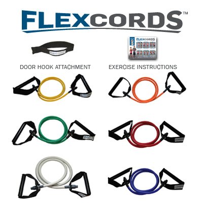 Flexcords - Resistance Bands Set | Exercise Bands | Home Gym Fitness Equipment | Workout Bands | Exercise Equipment