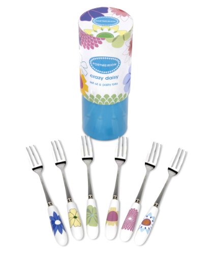 Portmeiron Potteries Ltd Portmeirion Crazy Daisy 6er-Set Kuchengabeln