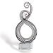 Entangle 10 Inch High Black and White Striped Glass Centerpiece