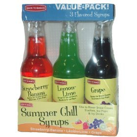 Slushie Express Syrup Summer Chill Flavors Value Pack- 3 Pack