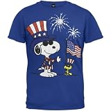Peanuts - Snoopy Flag Fireworks T-Shirt