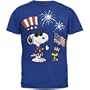 Peanuts - Snoopy Flag Fireworks T-Shirt