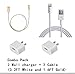 Combo Pack 2 X 2 Charger Set[3.2 Ft(white) and 1.6ft (Gold) USB Data Cables and 2 X Wall Adapters] for Iphone 5, 5s, 6, 6 Plus, 6s, 4th Gen Ipad, Ipad Air, Ipad Air 2, Ipad Mini 1/2/3