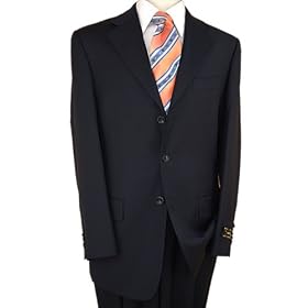 Italian Merino Wool 150s Hand Tailored Men Suit Complete Jacket and Pants Comfortable Year Round Use Dark Navy