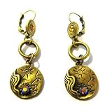 Bijou Fantaisie Boucles D'oreilles Metal Couleur Or Cadeau 0026