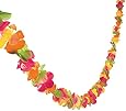 1 X Plastic bright LUAU leis garland - 100 feet long!
