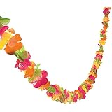 1 X Plastic bright LUAU leis garland - 100 feet long!