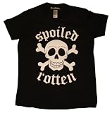 TS230 Spoiled Rotten Skull and Crossbones Tiny T-Shirt Toddler Tee