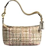 COACH TATTERSALL GRAFFITI TOP HANDLE POUCH gold 42236