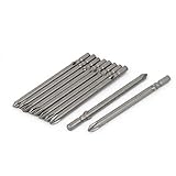 uxcell プラスドライバー　フィリップスヘッド　ドライバービット　PH2　ラウンド･シャンク　10個入り