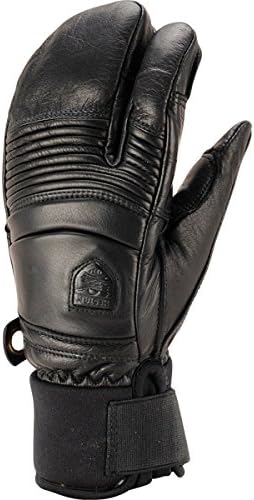 Hestra Leather Fall Line - Short Freeride 3-Finger Snow Glove with Superior Grip for Skiing, Snowboarding and Mountaineering