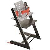 ストッケ トリップトラップ チェアセット チェア:ヘイジーグレー ベビーセット:ラバオレンジ クッション:グレースター 【3個口】