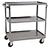 Eagle Group UUC-422 Stainless Steel Utility Cart, 3 Tier, 4-Upturns, 32" Height, 19" Width, 31" Length, 500 lbs Capacity