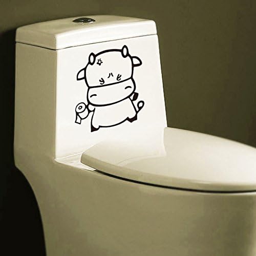 1 Pcs Toilet Bathroom Seat Decor Removable Vinyl Sticker Wall Decal Windows 19.5cm(7.7'') x 15.2cm(6'')