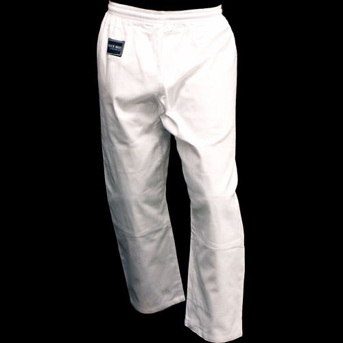 Judo / JiuJitsu / Aikido Gi Shock Wave Pants Elastic Waist, White