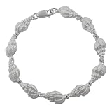 High Polished Sterling Silver Conch Shell Bracelet
