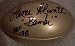 Lance Alworth autographed gold NFL replica football inscribed Bambi