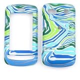 Blue/Green Zebra Print Snap-on Faceplate Case Cell Phone Cover For LG Xenon GR500