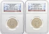 George Washington 2007 D Presidential $1 Coin and a John Adams 2007 P Presidential $1 Coin Both NGC Mint State 65 First Day of Issue