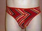 Mens ORANGE DIAGONAL Thong / Flatlock Front