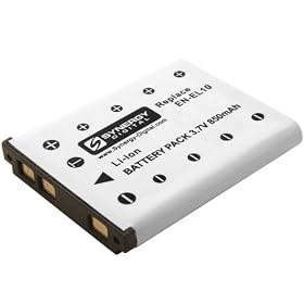 Nikon Coolpix S202 Digital Camera Battery Lithium-Ion (850 mAh) - Replacement for Nikon EN-EL10 Battery