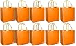 Reusable Grocery Tote Bags, Orange W/contrast Trim, Super Saver 10 Pack