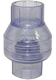 Valterra 200-C15W PVC Swing (No Spring) Check Valve, Clear, 1-1/2" Slip