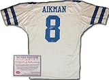 Troy Aikman Dallas Cowboys NFL Hand Signed Authentic Style Home White Football Jersey