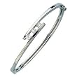 14K White Gold Diamond Bangle Bracelet - 0.67 Ct.