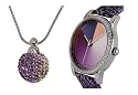 Rainbow e-motion of color Damen-Armbanduhr und Halskette Avantgardia crystal AV21A-Xmas.set-MRcl