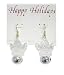 Pair of Glittered Angel Jingle Bell Christmas Earrings #22172