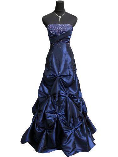 Qpid Showgirl Abschlussball Ballkleid mit Wrapped Reich Taille, Farbe blau, 3608BU***Kostenlose Lieferung und Rückgabe***