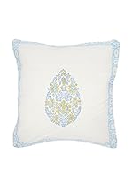 ICONS CORNER Cojín Artesanal (Azul / Amarillo / Azul)