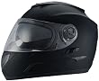 Daytona Crossover Flat Black Matte Dual Visor Full Face DOT Motorcycle Helmet [Large]