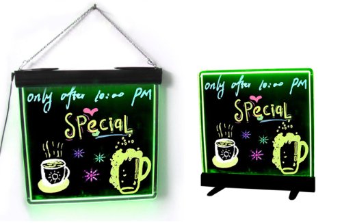 Multi Color Frameless Led writing Board LED Write on Sign Message Board for Restaurant