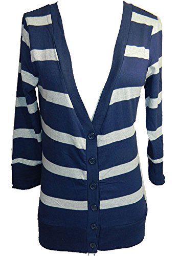 Zenana Women's 3/4 Sleeve 6 Button Cardigan